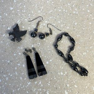 Hematite jewelry. This item has sold and mailed.
